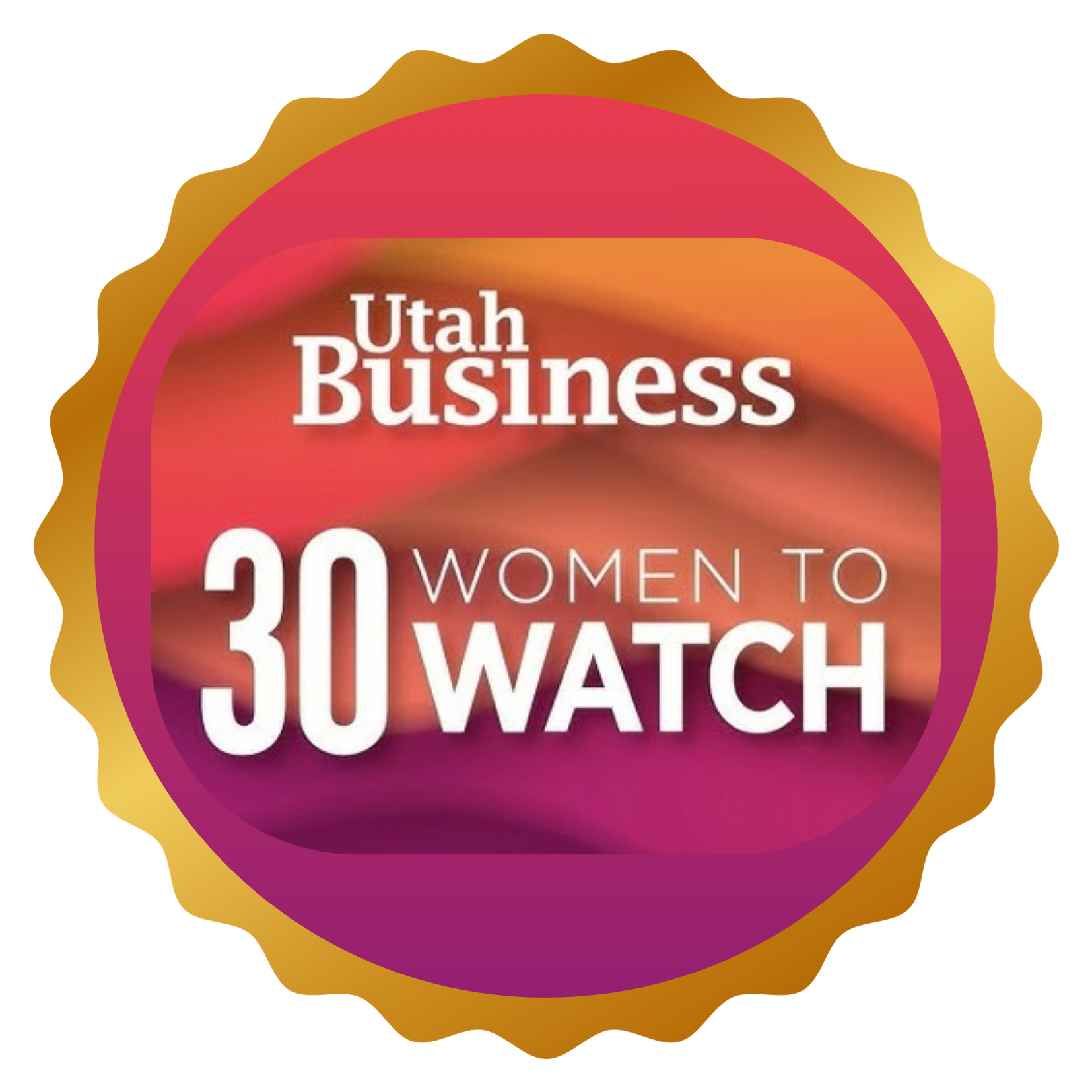 Crosbie Financial Award utah business 30 women to watch badge